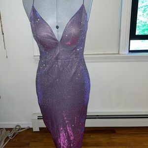 Entry metallic party dress